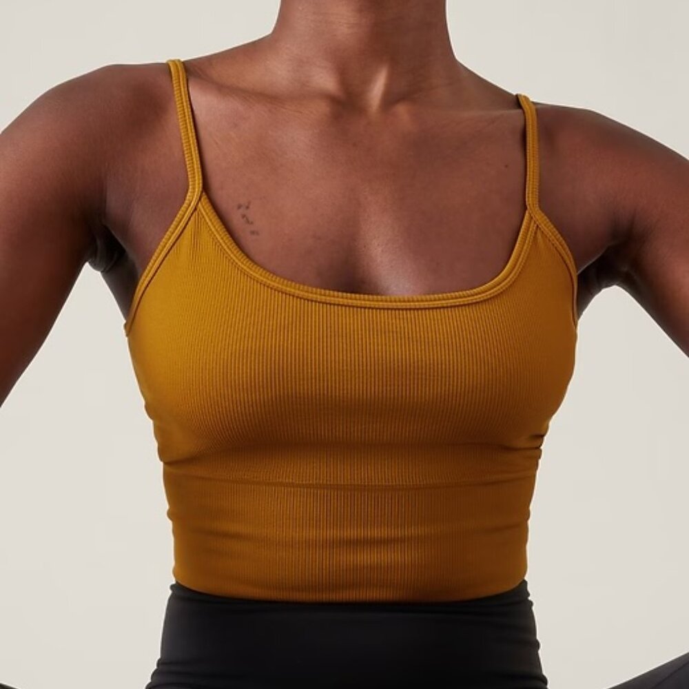 Athleta Mustard Crop Top